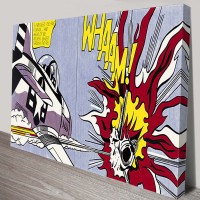 Whaam Pop Art Canvas Print Wall Hanging Comic Giclee Roy Lichtenstein 61x81cm   232425992880